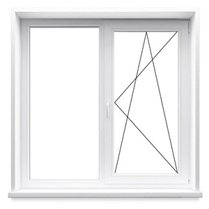 Двухстворчатое окно 1510x1470