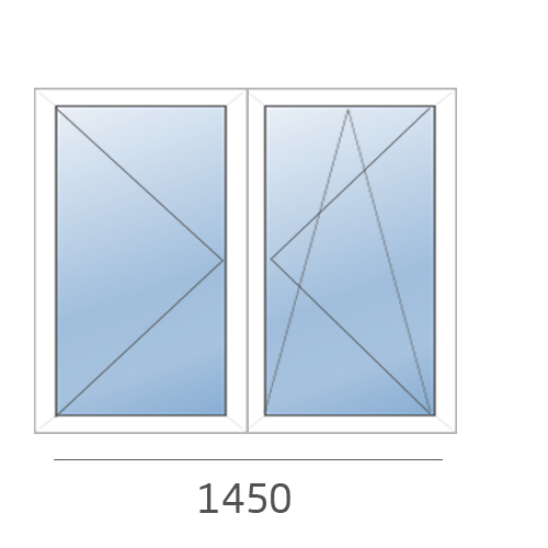 окно двустворчатое в 504 серию